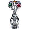 Crystocraft Freestanding Swarovski Crystal Tulips in Crystal Vase Height:10.5cm
