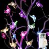 ALEGRE Catena luminosa a LED a forma di farfalla con timer, 2 m, 20 LED, con farfalla, per interni ed esterni, catena luminosa con timer per matrimonio, giardino, primavera