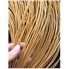 Feyart Rotondo in plastica rattan, 2,5 mm, in plastica di vimini rotondo, per riparare e tessere fai da te, cesto portaoggetti (kaki)