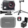 AKASO Action Cam 4K30FPS 20MP con treppiede da 60 cm e custodia WiFi 40 m fotocamera subacquea impermeabile ultra HD touch screen regolabile grandangolo EIS Actioncam con telecomando 2,4 G