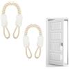 LANZLC Cordoncino di protezione per porta, 2 pezzi, per funi da porta, con chiusura a morsetto, protezione per porte e porte, colore bianco, 60 cm, per la protezione di dita e animali domestici,
