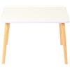 VIIROUD Tavolino da caffè giapponese rettangolare in bambù, tavolino da letto, piccolo multifunzione per divano, letto, 60 x 40 x 40 x 40 cm, bianco