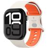 Spigen Nano Pop Cinturino per Apple Watch 12/11/10 42mm, 41/40/38mm | Cinturino bicolore in silicone con fibbia in alluminio e interno traspirante per 9/8/7/SE3/SE2/SE/6/5/4