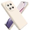 Ikziwreo Cover per Honor Magic 7 Lite 5G,Custodia in Silicone Morbido TPU Liquido,Case Protettiva Gomma Antiurto - Bianco