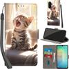 PHINIENLAND Cover per Samsung Galaxy A18 / A26 / A17 5G custodia portafoglio Gatto | 3 scomparti carte, 1 tasca banconote, Chiusura magnetica, Supporto, Pelle PU flip cover per Samsung A26 / A17