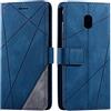 SONWO Cover per Galaxy J3 2017, Flip Caso in PU Pelle Case Cover Portafoglio Custodia per Samsung Galaxy J3 2017, [Kickstand] [Slot per Schede], Blu