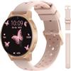 RifePhi Smartwatch Donna con Chiamate Dirette & Monitoraggio Ciclo Mestruale, 1.27 HD TFT, Fitness Tracker IP68, Contapassi, Sonno, Cardiofrequen per Android & iOS (Rosa)