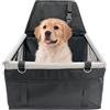 Generic Seggiolino auto per gatti - Trasportino per cani e cuccioli impermeabile con tasca portaoggetti, finestra in rete, fibbia regolabile, accessori da viaggio per gatti, letto di sicurezza da viaggio