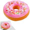 Generic Cuscino rotondo a forma di ciambella, 40 x 40 cm, cuscino rotondo a forma di ciambella, divertente cuscino a forma di cibo, morbido cuscino in peluche per casa e divano