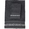 Liu Jo Milano Liu Jo Set Asciugamano Viso + Asciugamano ospite Spugna 500 Grammi m/q, Antracite