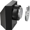 Amig - Fermaporta Magnetico per Bloccare le Porte | Installazione a Pavimento | Magnete Potente | Installazione Facile, Viti Incluse | Acciaio Inossidabile | Colore Nero | 36 x 38 x 41 mm