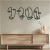 Wallity Hanah Home Elegante accessorio decorativo da parete in metallo nero, 133 x 46 cm, 100% metallo, spessore 1,2 mm, perfetto per arredamento moderno per la casa e gli uffici