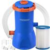 Monzana Sistema di Filtraggio a Cartuccia MZP90 Portata 3800L/h 90 W Pompa Filtro per Piscina