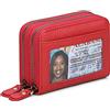 GAEKEAO Porta Carte di Credito Donna in Vera Pelle, RFID Blocco Porta Carte Credito Portafoglio, Portamonete con cerniera