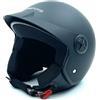 Generico Casco Moto Scooter con Visierino parasole Omologato ECE Dieffe 86 Nero Opaco (S (55-56 cm))