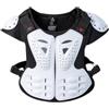 Ronyme Gilet da motociclista con protezione per il corpo, pettorina, spalle, schiena, per pattinaggio, equitazione, motocross, sport, Bianco