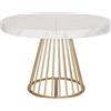 Menzzo Soare Tavolo, Legno ingegnerizzato, Bianco, L110 x P110-160-210-260 x H76cm