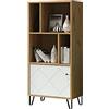 trendteam smart living Mensola Artisan in rovere bianco opaco, 63 x 136 x 40 cm