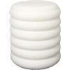 HOME DECO FACTORY, HD7623, Pouf contenitore Bouclette Freya, Natural Crush, Mobile, Seduta, Pouf e Cuscino da Terra, 37 x 43,5 x 37 cm, Altezza Seduta 43,5 cm, Bianco