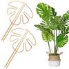 ZoeWei Monstera - Set di 2 supporti per piante da appartamento, per alocasia e monstera (oro)