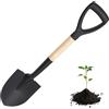 Nizirioo Vanga da giardino con manico in legno e impugnatura a D, 68 cm, per vanghe da giardinaggio, punta in acciaio, vanga da giardino professionale, per pavimenti duri (nero, con manico in legno)