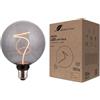 greenandco lampadina LED design vintage per illuminazione ambientale | dimmerabile | E27 G125 | 4,9W 100lm | 1800K (bianco molto caldo) | 320° | 230V | grigio fumo | senza sfarfallio