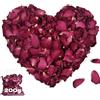 HXJDAM Petali di rosa secchi 200 g, petali per matrimonio, 100% fiori di rosa secchi naturali per coriandoli, pediluvio, bagno, spa, feste di compleanno e proposte