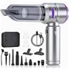 SGIP Aspirabriciole senza fili, 26000PA mini aspirapolvere senza fili a 3 Velocità 4 HEPA Filtro Ricaricabile Aspirapolvere aspirapolvere portatile Ricaricabile per Auto Casa Ufficio (argento-viola)