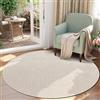 Enyhom Tappeto Rotondo Salotto 200 cm, Moderno Morbido Tappeto Camera da Letto Pelo Corto Effetto 3D, Antiscivolo Tappeti Salotto Lavabile in Lavatrice Tappeti Soggiorno per Sala