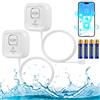 KERUI Rilevatore di Acqua, WLAN 100 dB Sensore d'acqua Forte, Rilevatore d'acqua con Telecomando Smart Life, Allarme dell'acqua per Cucina, Cantina e Bagno, Confezione da 2 Batterie