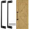 LiYiJiKeJi 2 Pz Maniglie per Porte Scorrevoli Nere, Maniglia Porta Esterna, Maniglia Porta Scorrevole, Maniglie per Porta Legno, Armadio, Credenza, Garage(280 mm)