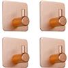 SZWLJ Ganci autoadesivi, confezione da 4, ganci appendiabiti, resistenti, per porta, bagno, parete, cucina, ganci a ventosa (oro rosa)