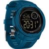 findtime Orologio sportivo da uomo, digitale, impermeabile fino a 5 ATM, orologio tattico militare per attività all'aperto, corsa, nuoto, grande quadrante con retroilluminazione a LED, nero e rosso,