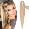 SEGO Coda Capelli Veri Extension Clip Pinza Coda di Cavallo Ponytail Naturale Remy Human Hair Lisci Umani Fascia Unica 50cm 120g - # Biondo Naturale