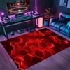 PEIHUODAN Tappeto Camera Da Letto Ragazzo Bambini, Gaming Pavimento Antiscivolo, Zone Game 3D, Stampa geometrica in stile neon, Decorative Accessori Stanza, Adatto Per Scrivania E Sedia (Colore 11,80x120cm)