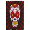 ABAKUHAUS Teschio di Zucchero Tenda da Doccia Stalla, Catrina Arte Ornato, Set per Il Bagno in Tessuto con Ganci, 120 cm x 180 cm, Multicolore