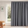 PONY DANCE Tenda Oscurante da Interno 1 Pezzo L300 x A260 cm Tende Termiche Isolanti con Ganci per Binario Curtain per Soggiorno e Camera da Letto, Grigio