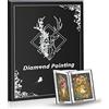 QIUQI Album di Pittura Diamante A2, Raccoglitore per Dipinti a Diamante 5D, Libro di Raccolta di Pittura Grandi, A2 Pagine Diamond Painting Storage Book (Nero-30 Pagine, Contiene 60 Fogli)