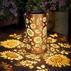 Blakapoo Lanterna Solare All'aperto, Girasole Decorativo da Giardino Appeso, Luce Solare Retrò Metallo Led Impermeabile IP65 Per La Decorazione Del Prato Del Patio Del Balcone, Regalo Per Le Vacanze, 1 Pezzi