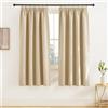 KGORGE Tende Beige per Finestre con Fettuccia Tende Oscuranti per Interni e Cucina Curtains Termiche Isolanti per Salotto Eleganti 2 Pezzi L 140 x A 175 CM