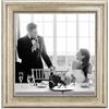 CABBEL Cornice portafoto 30x30 cm, in argento vintage, stile barocco elegante, con vetro acrilico infrangibile - per poster, foto o certificati - perfetta per soggiorno, ufficio o galleria