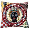 IL MAGGIOLINO | Fodera 40x40 Gobelin con Stampa Moro Sfondo Geometrico Uno, Tessuto Doppio, Cerniera Nascosta, Made in Italy