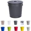 Jinfa Bidoncino spazzatura Metallo 7L bidone umido - Piccola pattumiera con coperchio per organico cucina cestino bagno cestino ufficio - Design classico elegante, Verniciatura a polvere