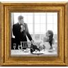 CABBEL Cornice portafoto 20x20 cm, in argento vintage, stile barocco elegante, con vetro acrilico infrangibile - per poster, foto o certificati - perfetta per soggiorno, ufficio o galleria