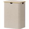 Lifewit Cesta Portabiancheria 150 L con Coperchio, Grande Cesto Biancheria Pieghevole in Bambù con Sacco Interno, Portabiancheria Salvaspazio, Laundry Basket per Camera da Letto, Bagno, Beige