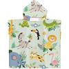 FYting Poncho Mare Bambino,Poncho Mare Bambina,Asciugamano Assorbente In Microfibra 60x60cm Tre In Uno Nuoto per Bambini Spiaggia Protezione Solare Mantello con Cappuccio 2-8 Anni (Elefante)