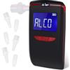 HooJtny Etilometro Portatile Certificato Professionale, Alcol Test Etilometro Portatile Digitale con 6 Boccagli, Sensore Semiconduttore E1