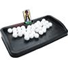 Golfupp Vassoio per palline da golf in gomma resistente, con supporto per telefono cellulare, capacità 100 palline, vassoio ad alto impatto, compatibile con tutti i tappetini da colpire