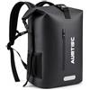 AUMTISC Borsa impermeabile da 35 litri con scomparto per computer, zaino impermeabile a rolltop per kayak, pesca, motorizzazione