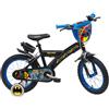 Tecnobike Shop Bici per Bambino Bicicletta Denver Albri Batman - Taglia 16 pollici